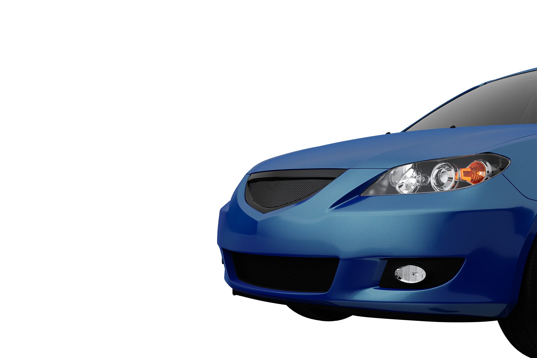 Premium Aluminum Gloss Black Sport Mesh Grille for Mazda 3 2004-2006 | Direct Fit & UV-Resistant