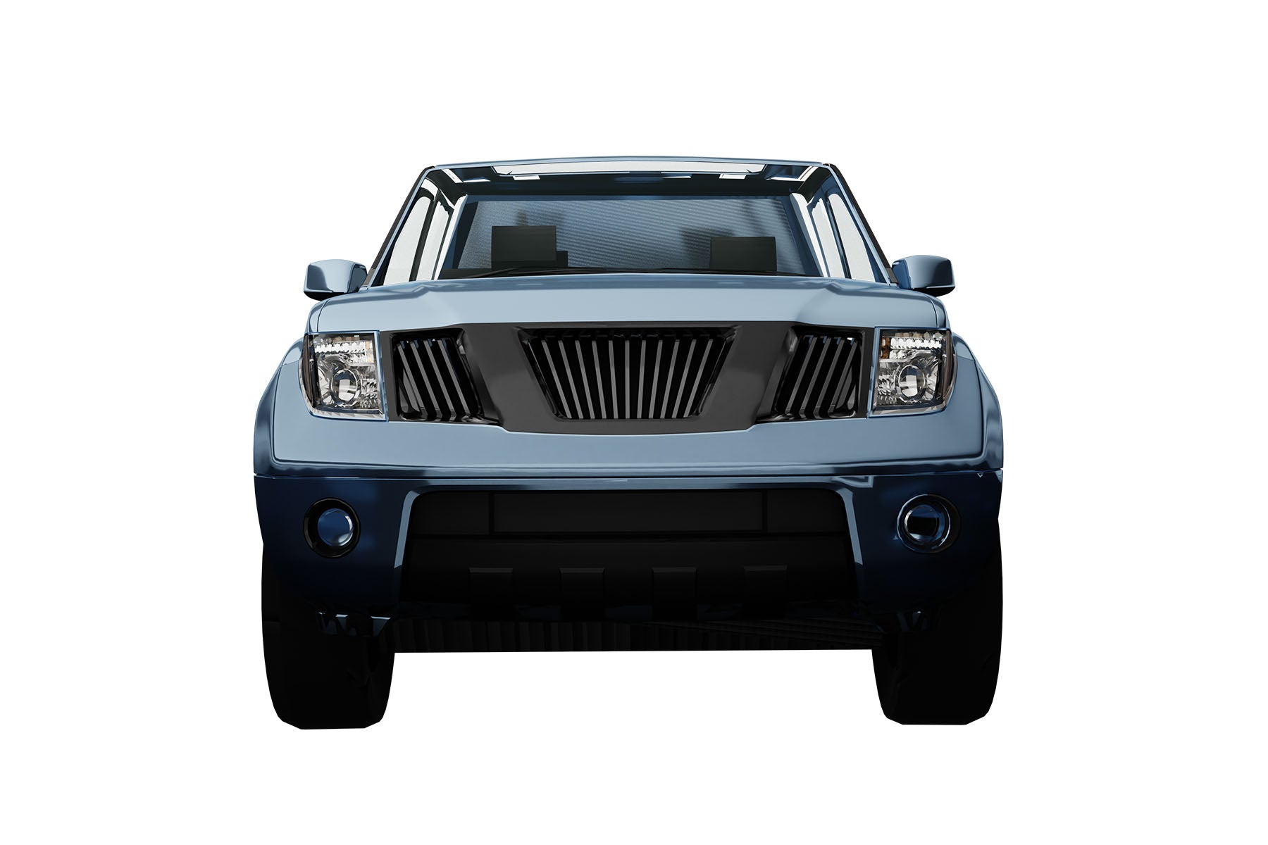 Premium ABS Gloss Black Vertical Grille for Nissan Frontier/Pathfinder 2005-2008 | Direct Fit & UV-Resistant