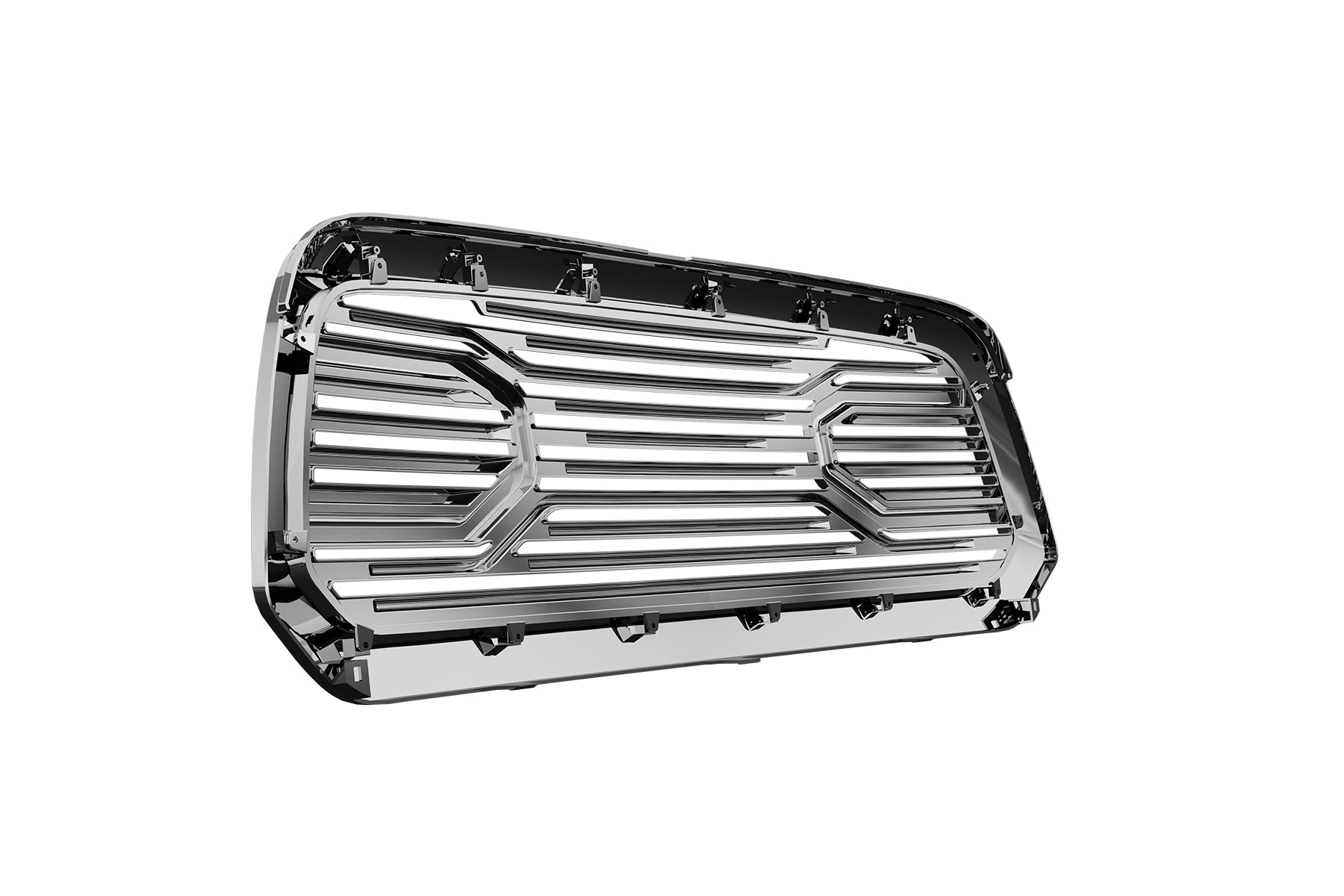 Premium ABS Chrome Big Horn Style Grille for 2013-2018 Dodge Ram 1500 | Direct Fit & UV-Resistant
