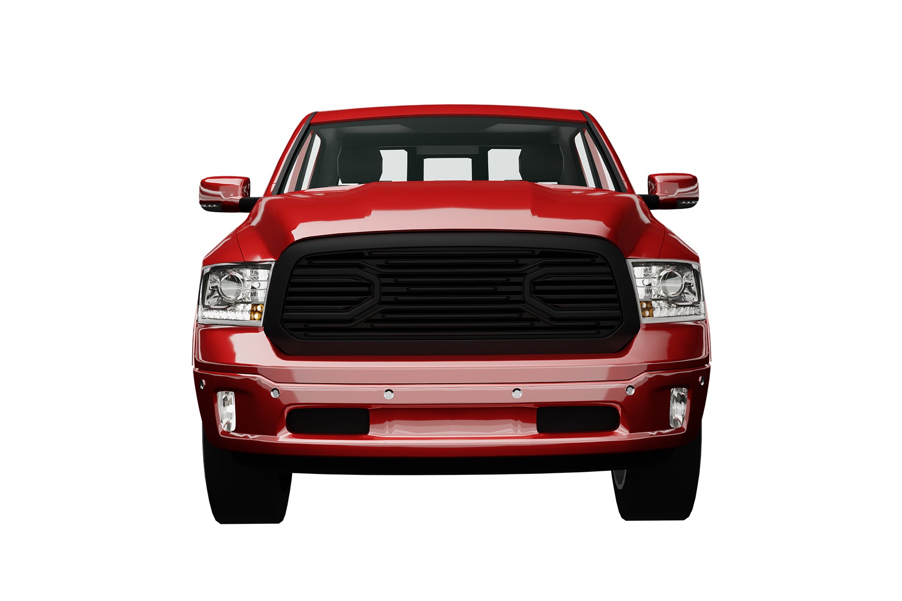 Premium ABS Matte Black Big Horn Style Grille for 2013-2018 Dodge Ram 1500 | Direct Fit & UV-Resistant