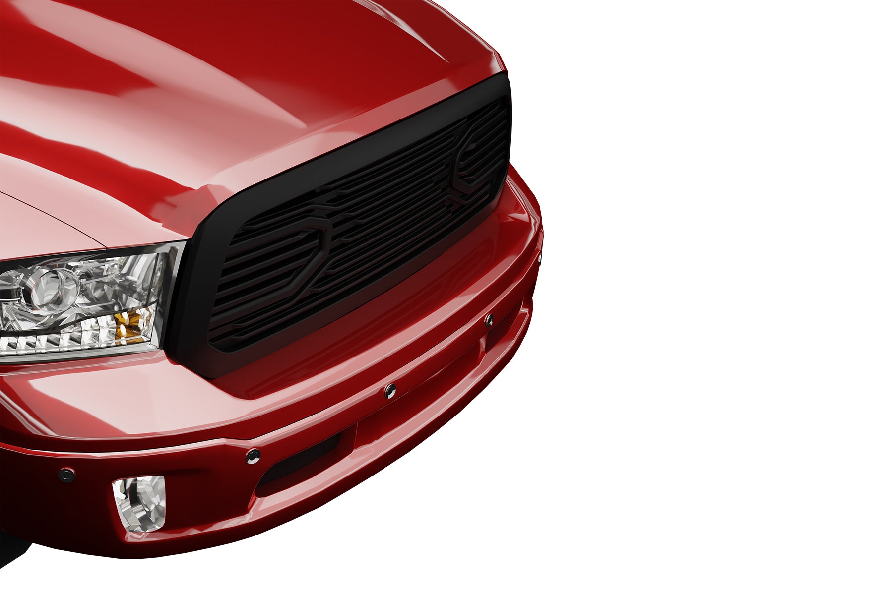 Premium ABS Matte Black Big Horn Style Grille for 2013-2018 Dodge Ram 1500 | Direct Fit & UV-Resistant