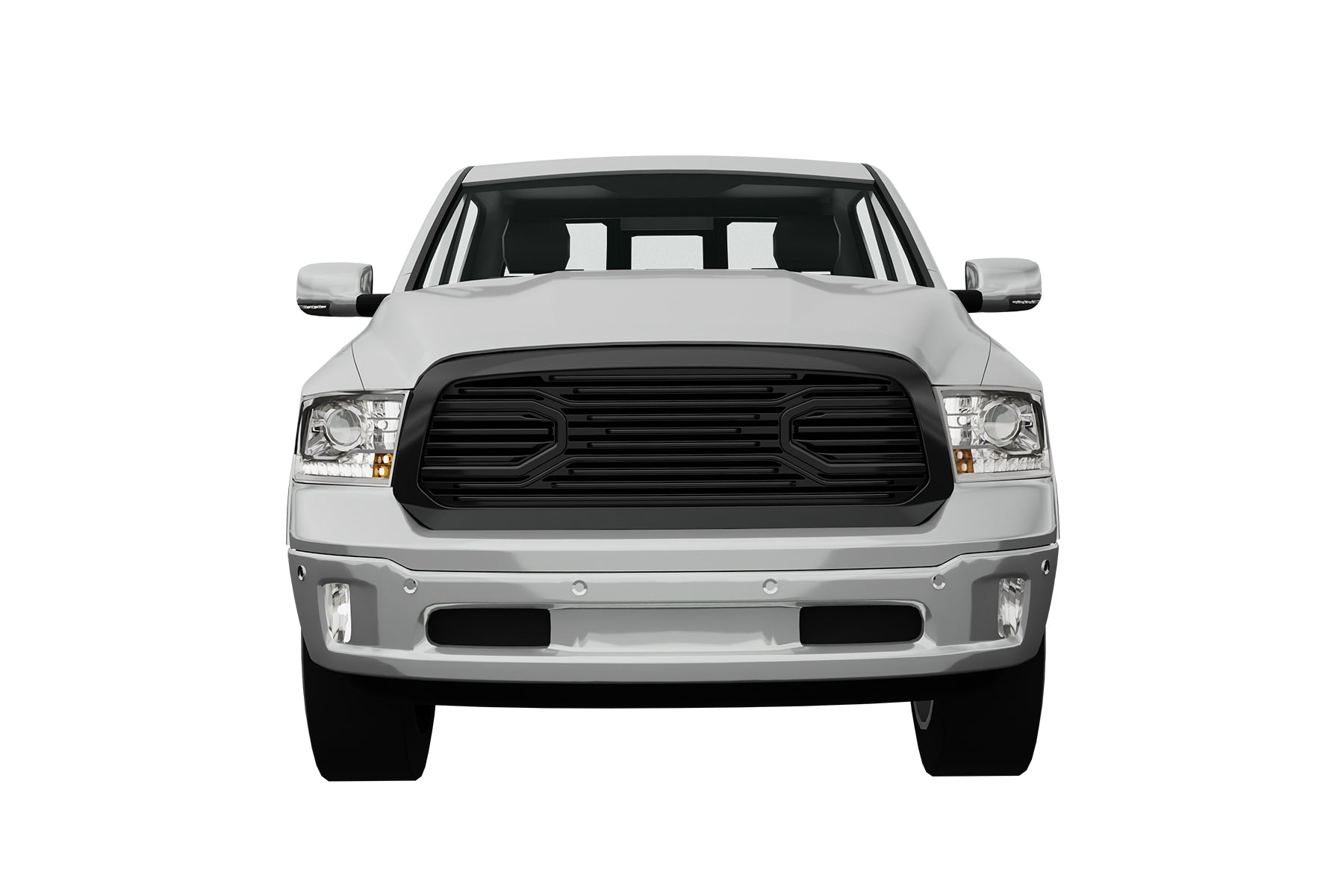 Premium ABS Gloss Black Big Horn Style Grille for 2013-2018 Dodge Ram 1500 | Direct Fit & UV-Resistant