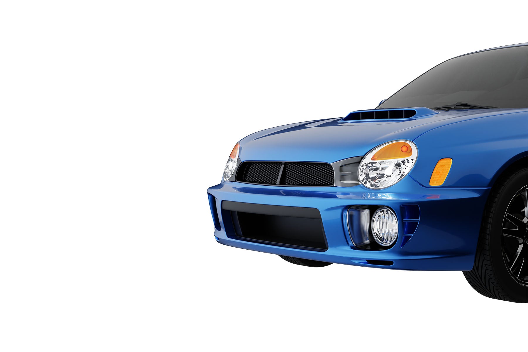Premium Aluminum Gloss Black Mesh Grille for Subaru Impreza WRX 2002-2003 | Direct Fit & LED-Ready