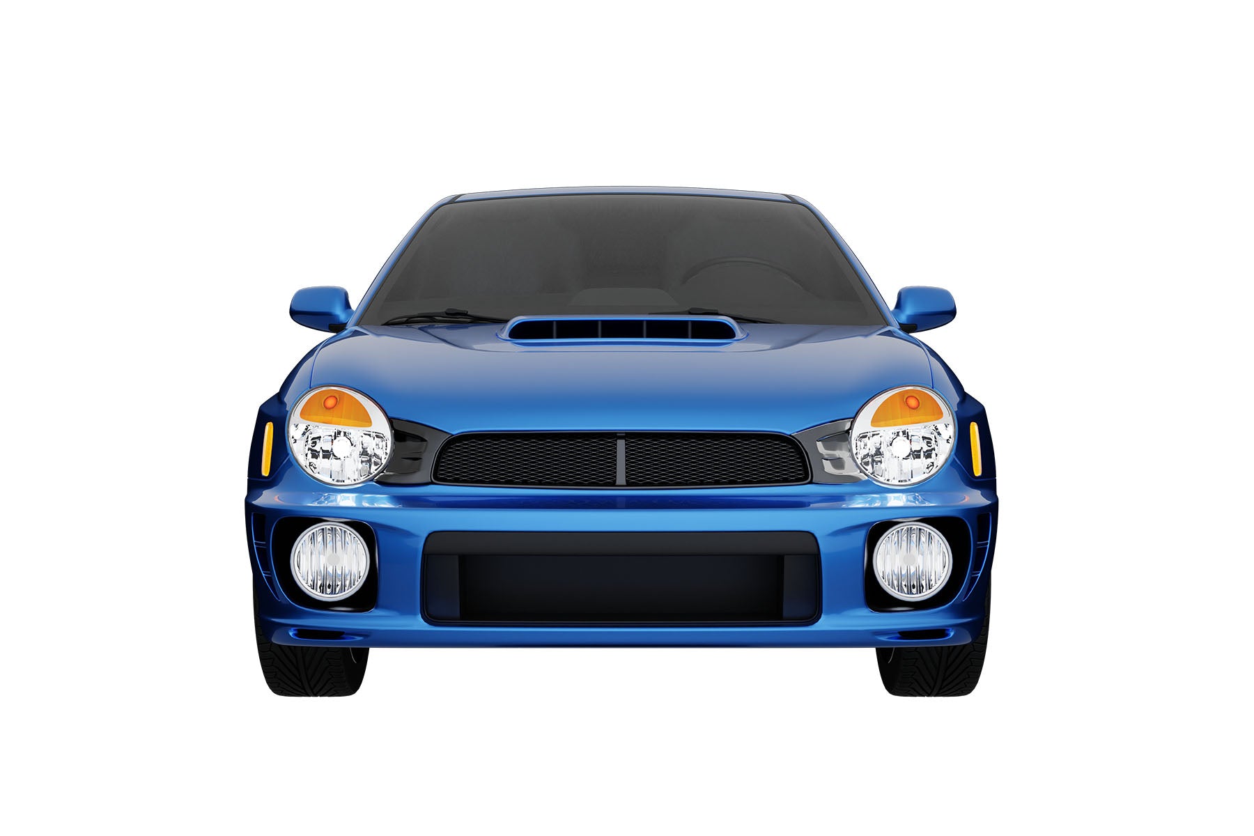 Premium Aluminum Gloss Black Mesh Grille for Subaru Impreza WRX 2002-2003 | Direct Fit & LED-Ready