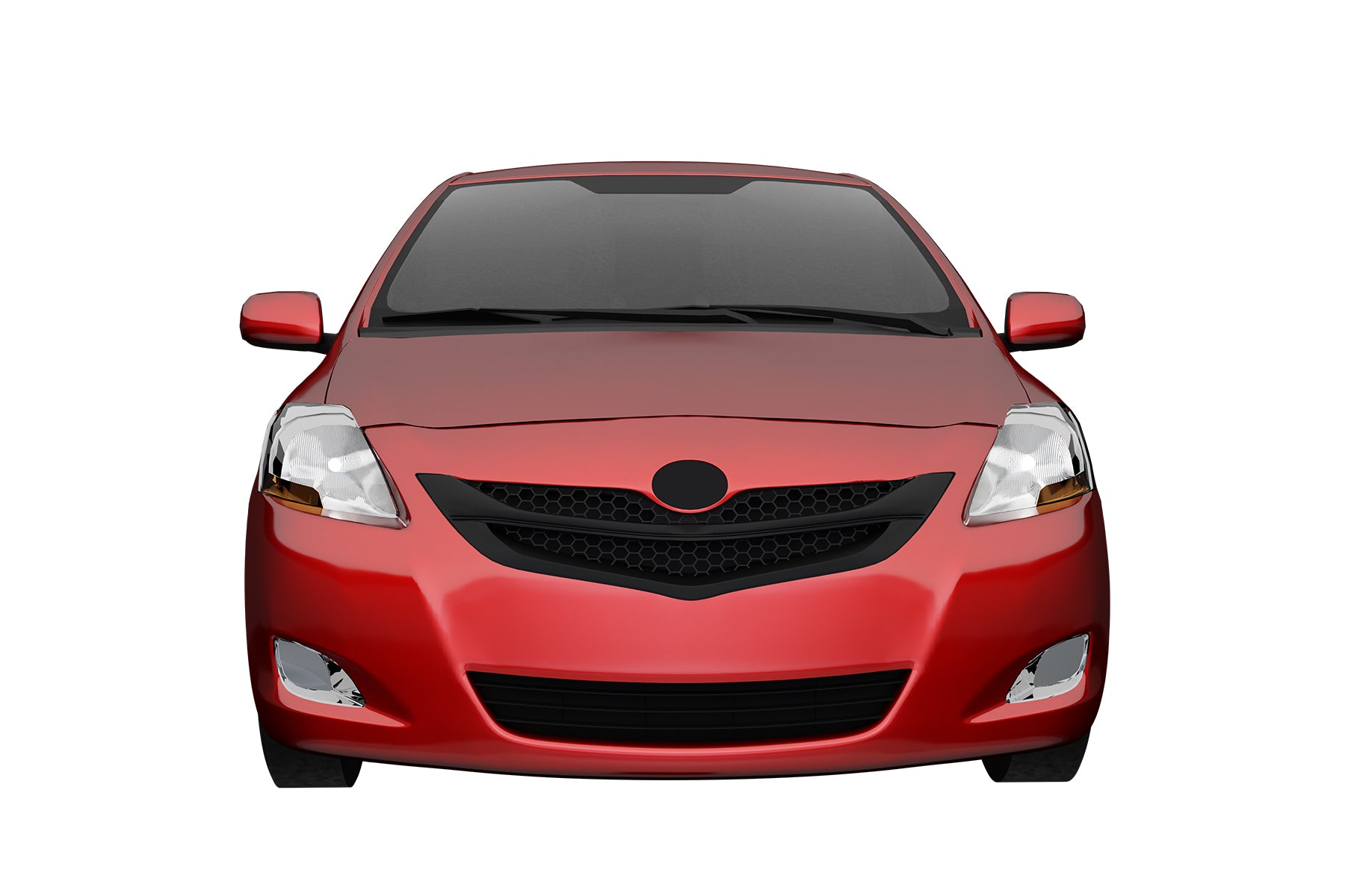 Premium ABS Matte Black Honeycomb Mesh Grille for Toyota Yaris 2007-2009 | Direct Fit & UV-Resistant