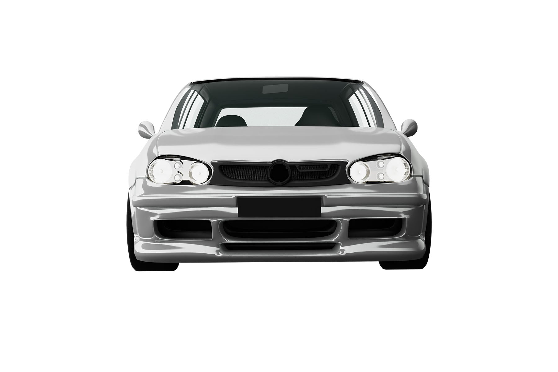 Premium Aluminum Matte Black ABT-Style Mesh Grille for Volkswagen Golf / GTI / R32 MK4 1999-2006 | Direct Fit & UV-Resistant