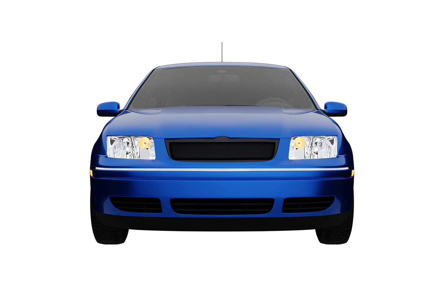Premium Aluminum Glossy Black Sport Mesh Grille for Volkswagen Jetta / Bora 1999-2005 | Direct Fit & LED-Ready