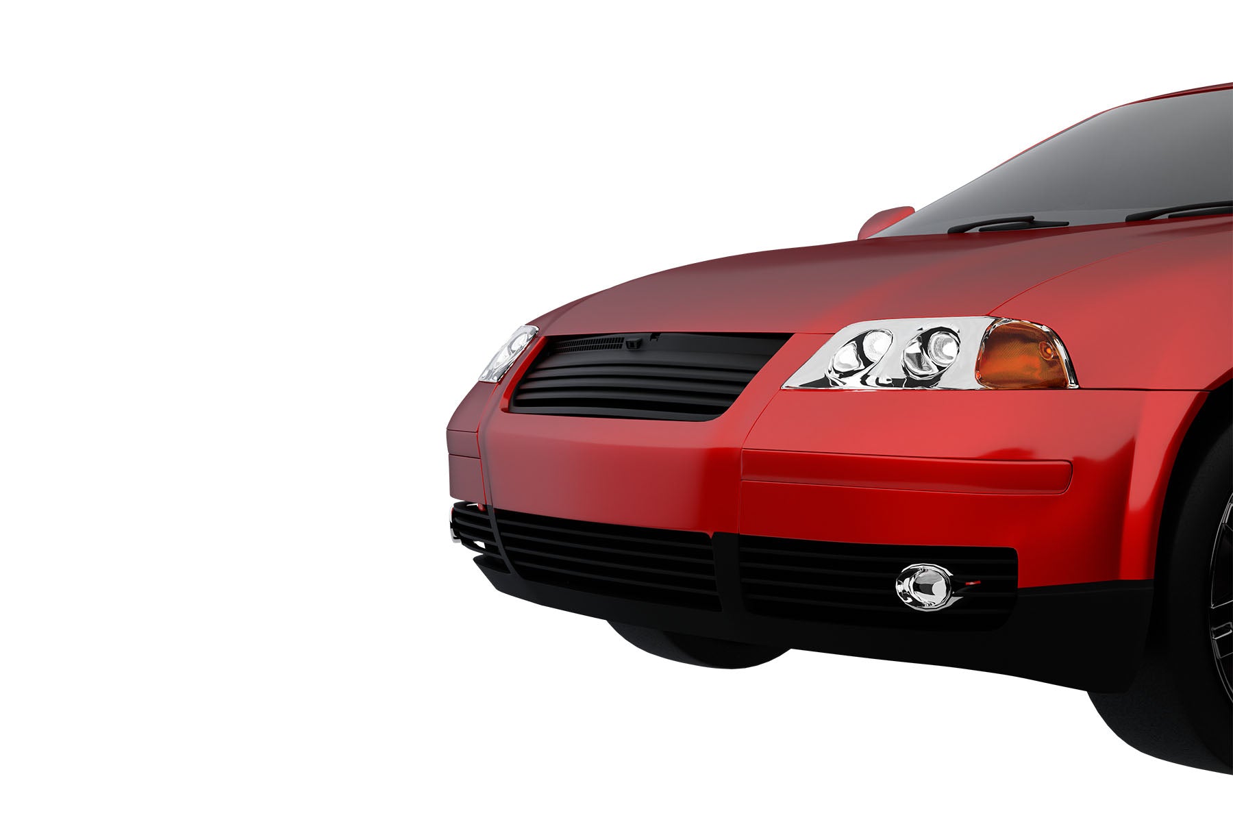 Premium ABS Matte Black Horizontal Grille for Volkswagen Passat 2001-2005 | Direct Fit & UV-Resistant