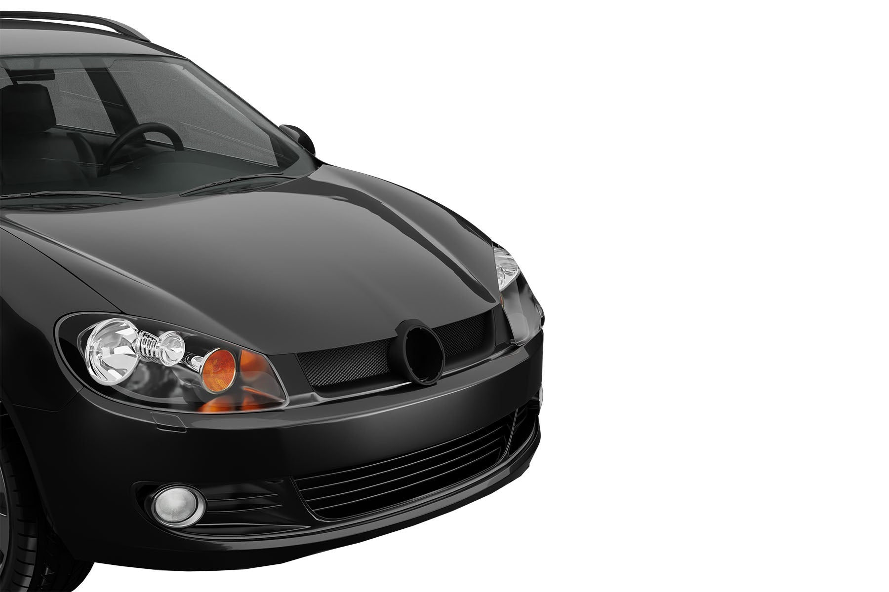 Premium Aluminum Matte Black Sport Mesh Grille for Volkswagen Rabbit 2006-2009 | Direct Fit & UV-Resistant