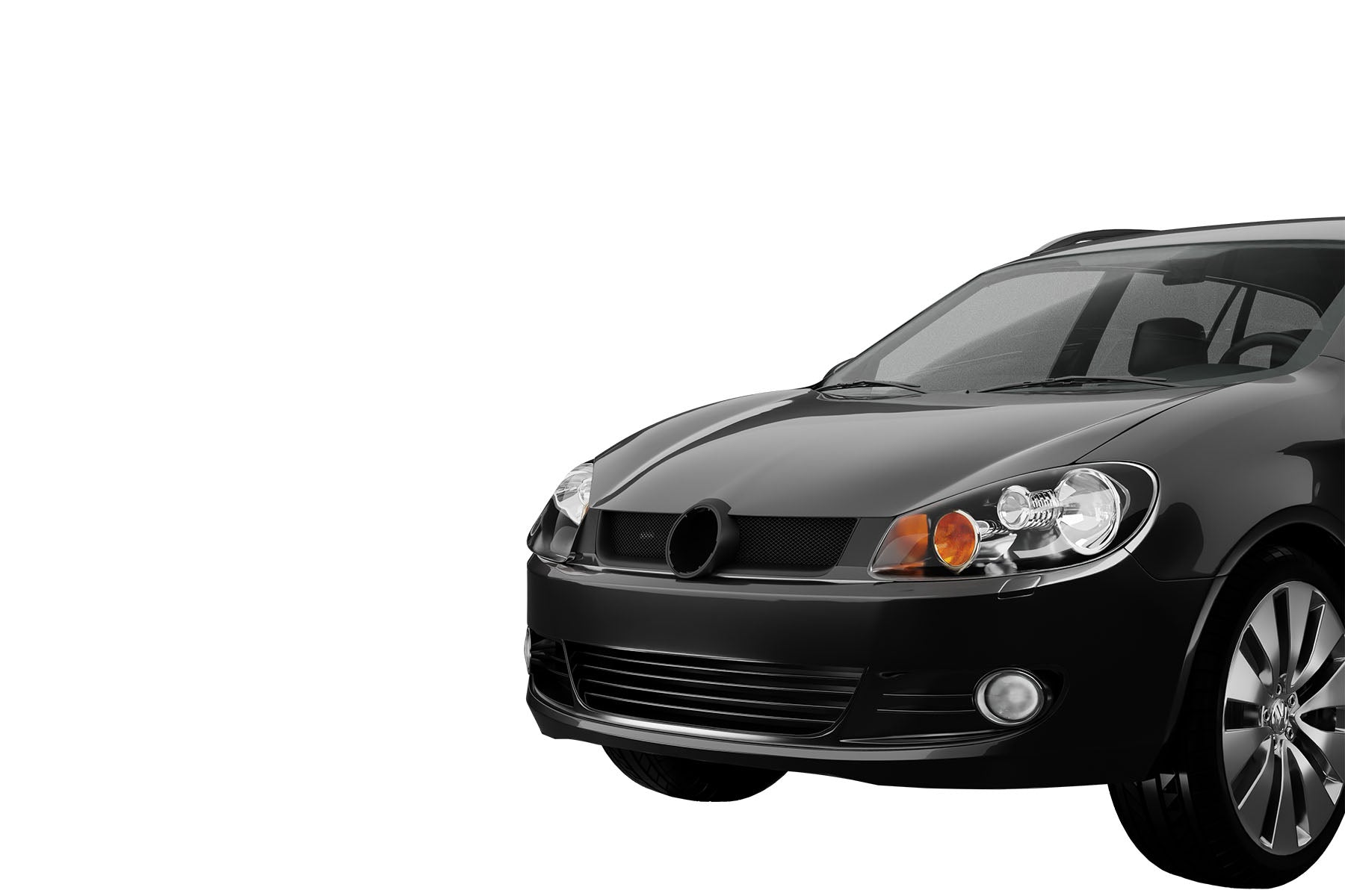 Premium Aluminum Matte Black Sport Mesh Grille for Volkswagen Rabbit 2006-2009 | Direct Fit & UV-Resistant