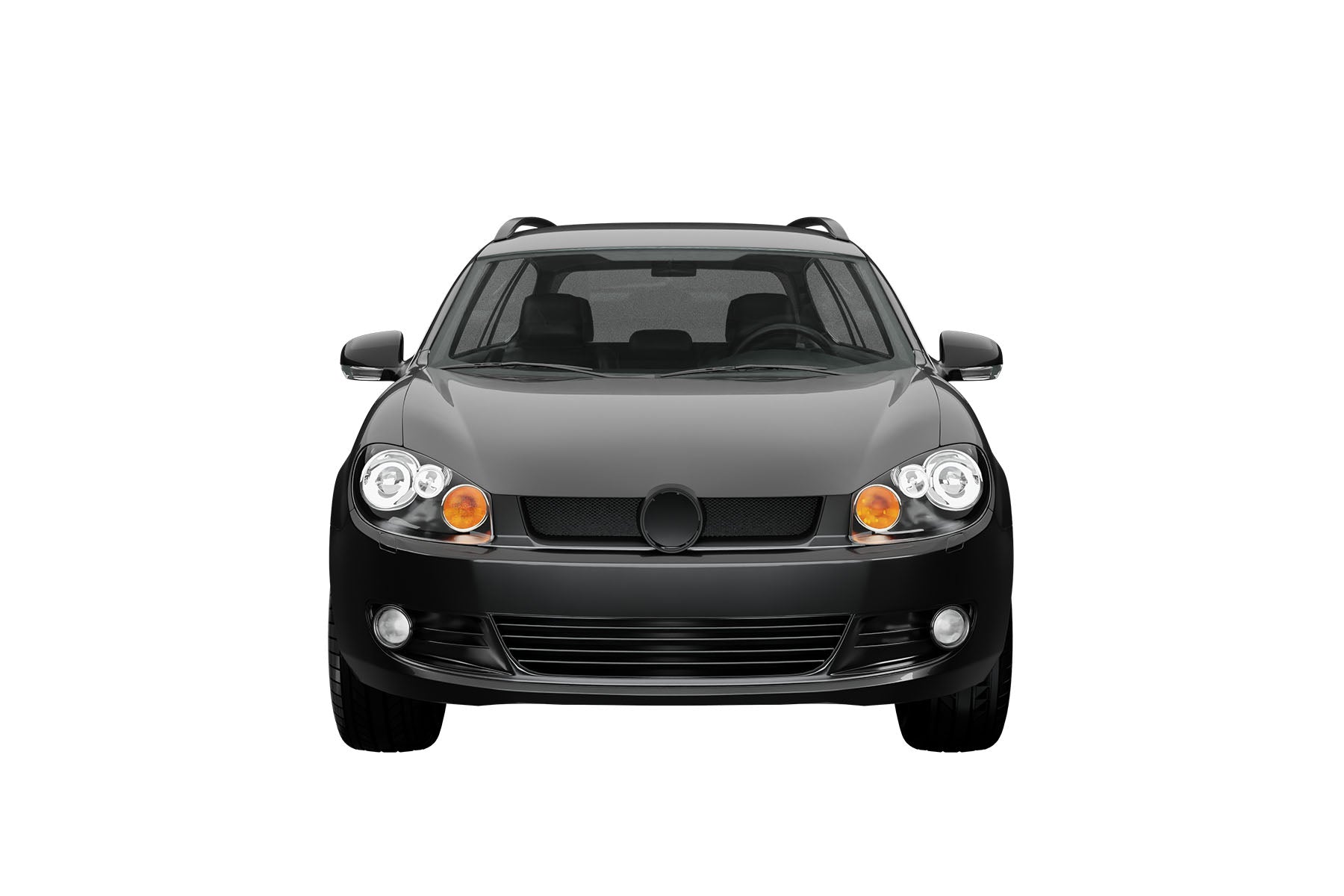Premium Aluminum Matte Black Sport Mesh Grille for Volkswagen Rabbit 2006-2009 | Direct Fit & UV-Resistant