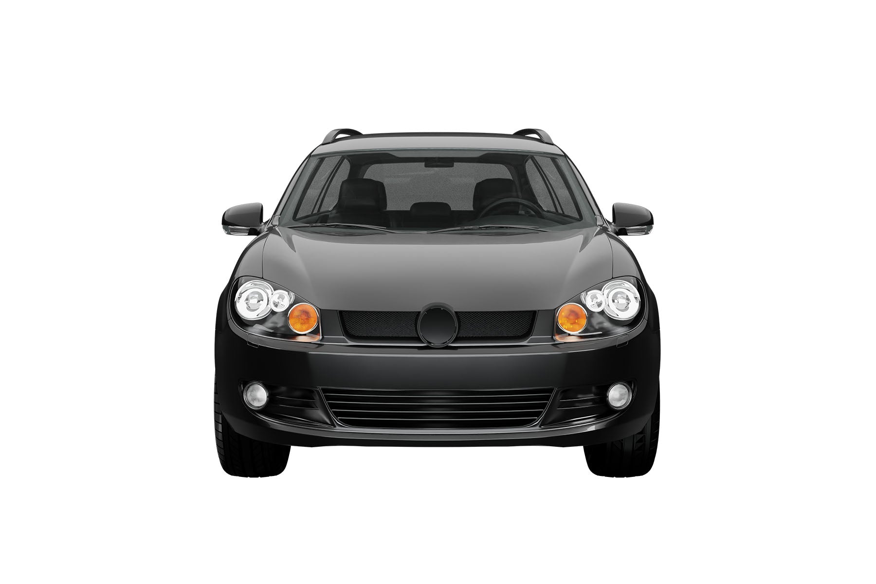 Premium Aluminum Gloss Black Mesh Grille for Volkswagen Rabbit 2006-2009 | Direct Fit & LED-Ready