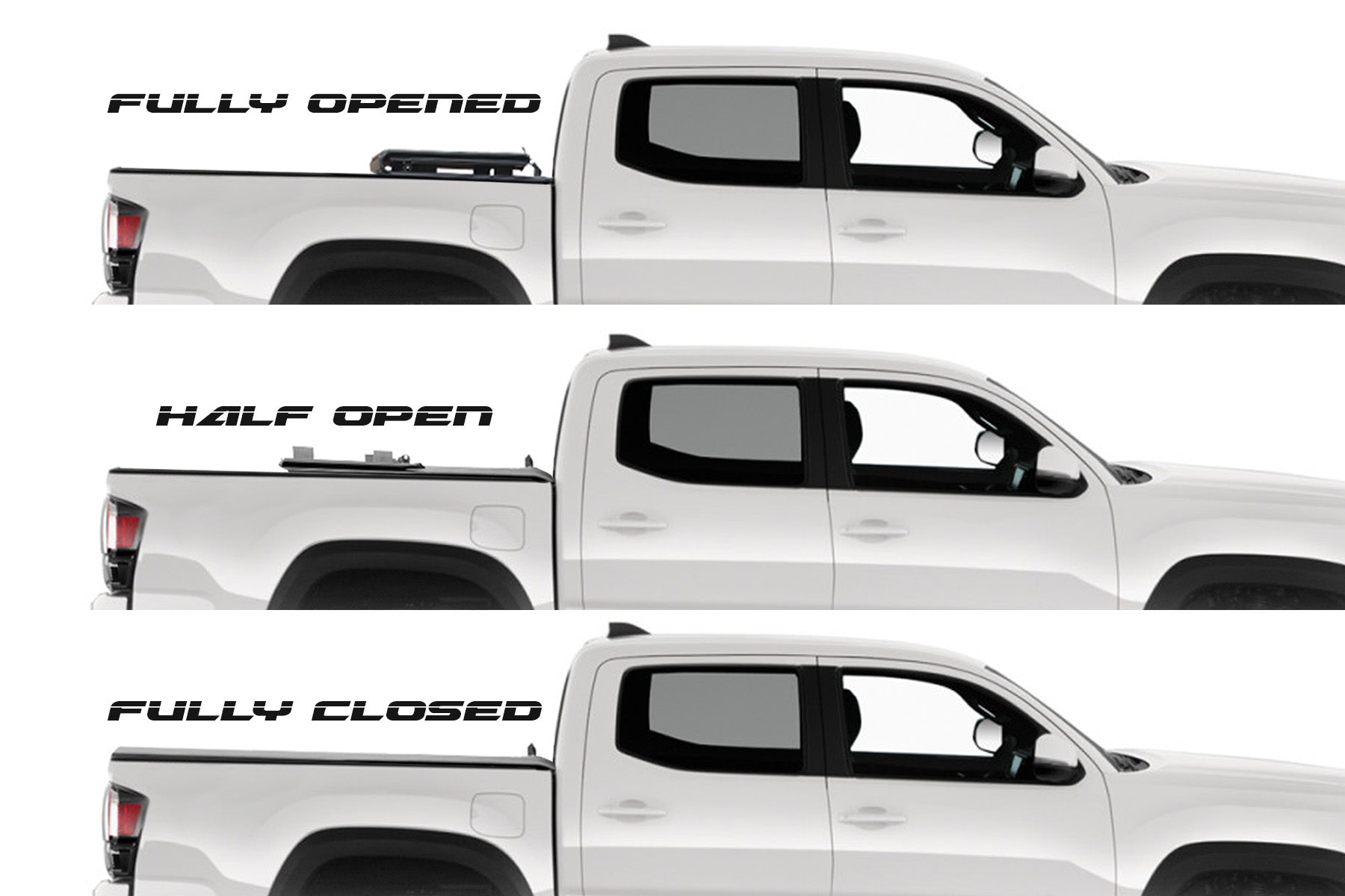 MilesRunner For 88-00 Chevy Chevrolet C10 C/K 6.5' Bed Low Profile Hard Tri Fold Tonneau Cover