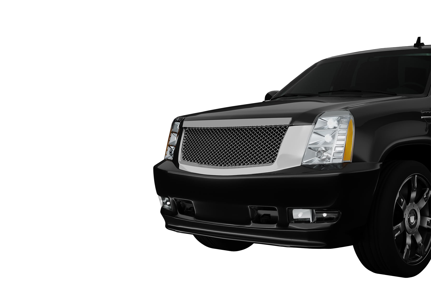 Premium ABS Chrome Sport Mesh Grille for Cadillac Escalade 2007-2014 | Direct Fit & LED-Ready